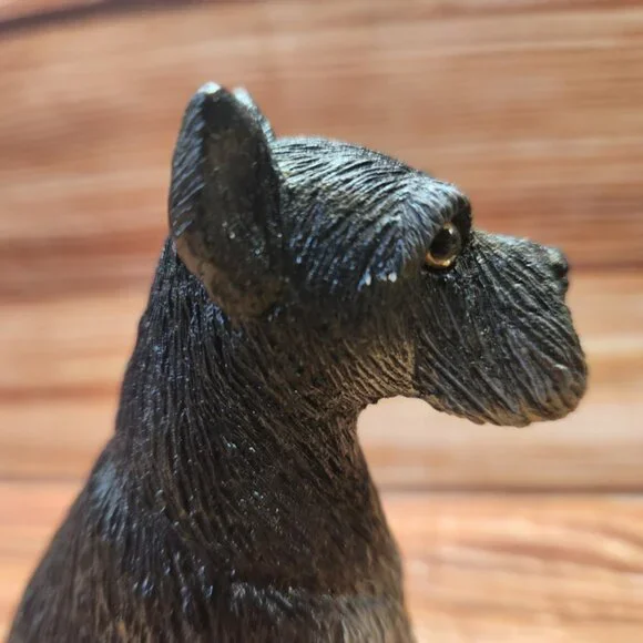 Black/Gray Schnauzer Dog Figurine 4 inch Adopt-A-Pet by Art Collectibles - Picture 8 of 11